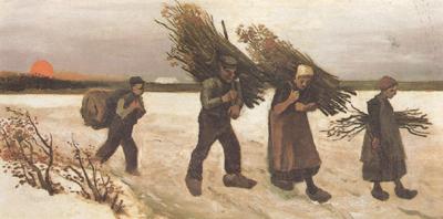Vincent Van Gogh Wood Gatherers in the Snow (nn04)